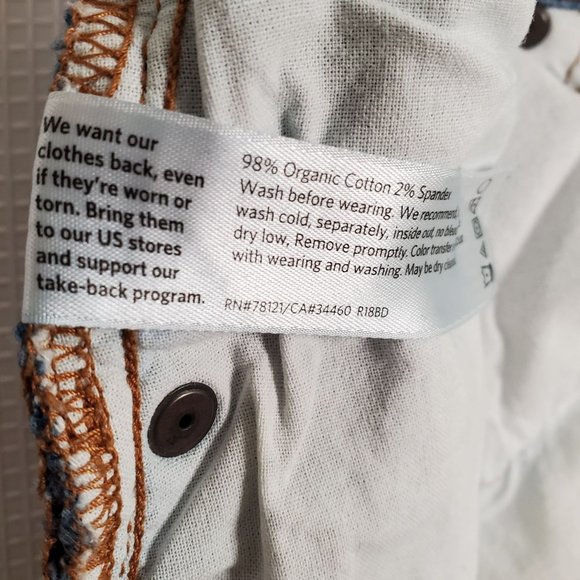 Eileen Fisher Size 12 Jeans Organic Cotton Stretch Denim Mid Rise Cropped - Picture 8 of 8